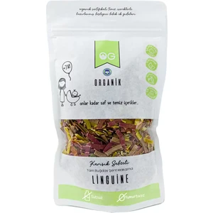 Organik Karışık Sebzeli Tam Buğday Şerit Makarna Linguine 200 Gr +8 Ay