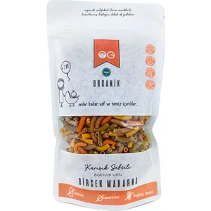 Organik Karışık Sebzeli Bakliyat Unlu Dirsek Makarna 200 Gr +8 Ay