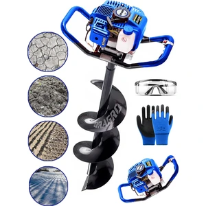 German Toprak Burgu Makinası 150 mm Delme Ucu H1721 Mavi 9.9 Motor Gücü Drg-Mavi-Toprakburgu-9-9hp