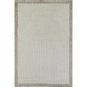 Türkmen Halı Siesta 1502 Bej Bordürlü Krem Sisal Halı Bordürlü Kolay Temizlenen Hasır Yolluk