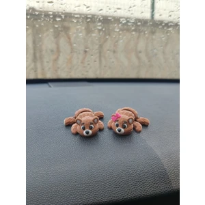 Sevimli Ayı Çifti Torpido Süsü Dikiz Ayna Süsü