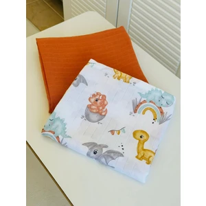 Fulya Tuhafiye  Pamuk 2'li Müslin Bebek Battaniye Seti Müslin Örtü 80 x 90 cm