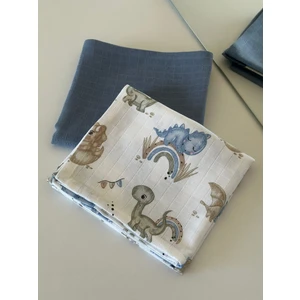 Fulya Tuhafiye Ftbabycollection Fulya Tuhafiye %100 Pamuk 2'li Müslin Bebek Battaniye Seti OEKO-TEX Sertifikalı Müslin Örtü 80X90 cm