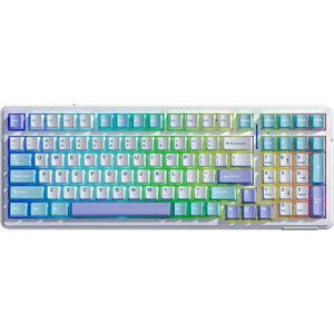 F99 3 Modlu Rgb Hot Swap Mekanik Linear Graywood V3 Switch Kablosuz Makrolu Klavye Lila
