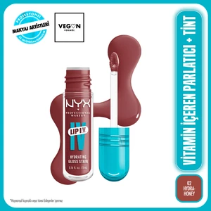 NYX Professional Makeup Lip I.V. Vitamin İçeren Parlatıcı + Tint - 02 Hydra-Honey