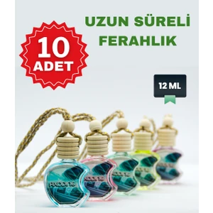 Dekoratif Ipli Oto/araç Kokusu 12 ml Cam Şişe - 10 Adet
