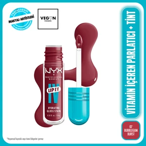 NYX Professional Makeup Lip I.V. Vitamin İçeren Parlatıcı + Tint - 07 Bubblegum Burst
