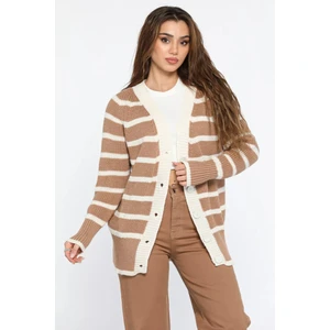 Çizgili Kadın Triko Hırka P-00013928