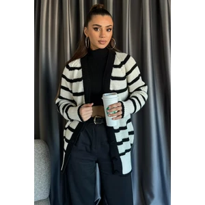 Çizgili Kadın Triko Hırka P-00013928