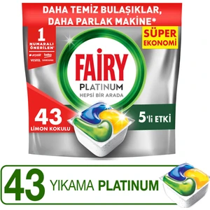 Platinum Bulaşık Makinesi Deterjanı Tableti / Kapsülü Limon Kokulu 43 Yıkama