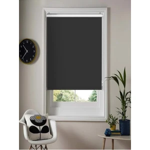 Ithal Bambu Siyah Stor Perde Etek Dilimsiz