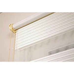 Ekru Plisei Alüminyum Kasa Zebra Perde Eteksiz
