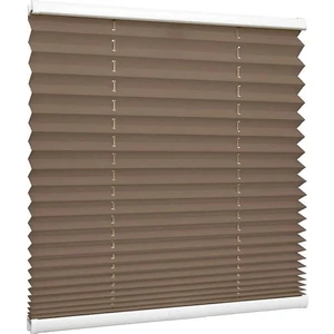 Kahve Rengi Plise Katlanır Cam Balkon Perdesi -Ofis Perdesi -Ev Perdesi -Salon Perdesi -Plise Perde