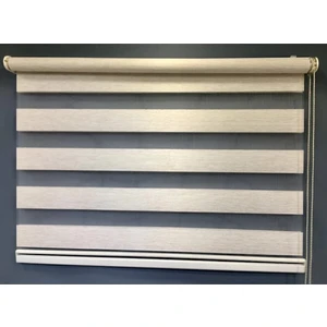 Krem Alüminyum Kasa Zebra Perde Etekli