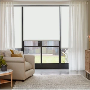 Beyaz Stor Perde Etek Dilimsiz