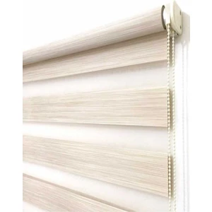 Sütlü Kahve Ithal Bambu Stor Zebra Perde Etek Dilimsiz