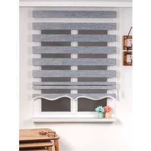 Ithal Bambu Açık Gri Bambu Stor Zebra Perde Etek Dilimli