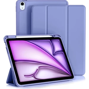 TEKNETSTORE iPad Air 11 İnç M2 2024 Uyumlu Kılıf Pen Slot Charging Case Kalem Bölmeli A2902 A2903 A2904