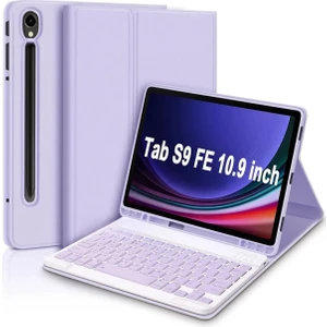 TEKNETSTORE Samsung Galaxy Tab S9 Fe 10.9" Q Türkçe Klavyeli Kılıf Kalem Bölmeli Bluetooth Özellikli Standlı