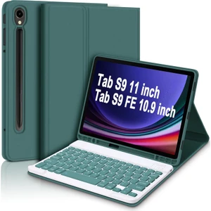 TEKNETSTORE Samsung Galaxy Tab S9 Fe / S10 Fe 10.9'' Q Türkçe Klavyeli Kılıf Kalem Bölmeli Bluetooth Özellikli Standlı