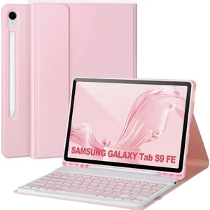 TEKNETSTORE Samsung Galaxy Tab S9 Fe 10.9" Q Türkçe Klavyeli Kılıf Kalem Bölmeli Bluetooth Özellikli Standlı