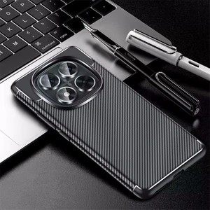 M.TK Moveteck Xiaomi Redmi Note 14 Pro Kılıf Kamera Çıkıntılı Karbon Desenli Renk Atmaz Koruyucu Negro Kapak
