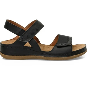 104424.Z5FX Siyah Kadın Comfort Sandalet