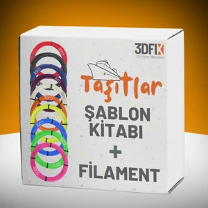 3D Kalem Taşıtlar Tema Seti - (Kalemsiz) - (Filament + Şablon Kitabı)