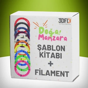 3D Kalem Doğa ve Manzara Tema Seti - (Kalemsiz) - (Filament + Şablon Kitabı)