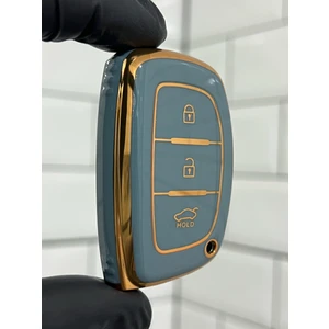 Barkas Elektronik Hyundai Tucson Ioniq Elantra I10 I20 I30 IX35 Keyless Go Nano Anahtar Kılıfı Gri