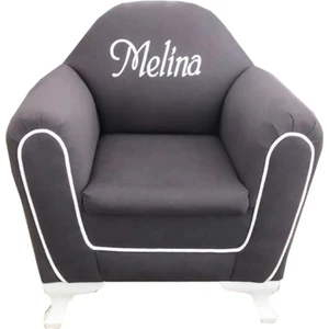 Dzgn Home Kişiye Özel Isimli Çocuk Koltuğu 1-6 Yaş - Koyu Gri