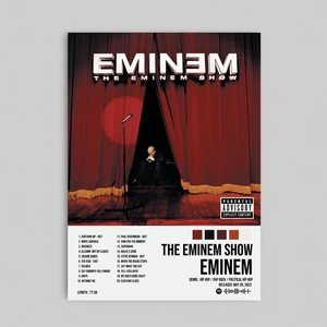 Eminem - The Eminem Show Albüm Spotify Çerçevesiz Tasarım Poster