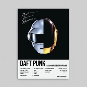 Daft Punk - Random Access Memories Albüm Spotify Çerçevesiz Tasarım Poster