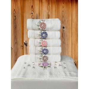 Elegance Serisi Bambu Krem El Işi 6 Adet 50 x 90  cm