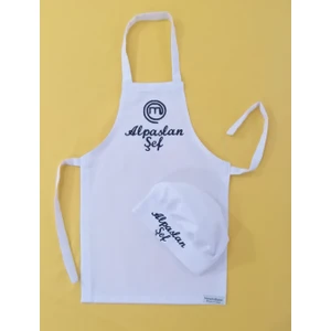 Moms And Babies Master Chef Çocuk Mutfak ve Etkinlik Ana Okulu Önlüğü Su Itici Leke Tutmaz Kumaş Isme Özel Nakış Desenli 0- 14 Yaş