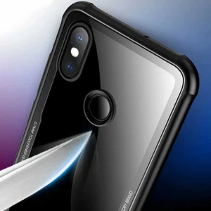 Xiaomi Mi 8 Uyumlu Kılıf Arkası Temperli Cam Kenarları Silikon Podmolje Craft Kapak