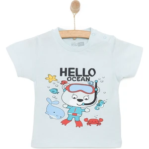 Hellobaby Basic Erkek Okyanus Baskılı T-Shirt Erkek Bebek