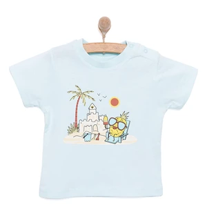 Hellobaby Basic Erkek Ananas ve Kumsal Baskılı T-Shirt Erkek Bebek