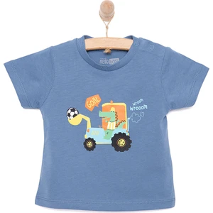 Hellobaby Basic Erkek Kepçe Arabası Baskılı T-Shirt Erkek Bebek