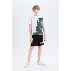 Erkek Çocuk Star Wars Pijama Takımı Bisiklet Yaka Kısa Kollu Üst Beli Lastikli Şort E0336A825SM