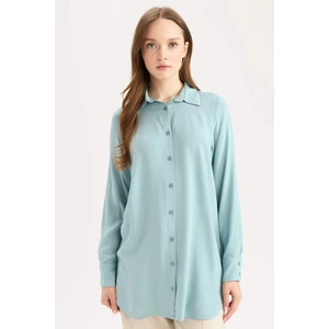 Regular Fit Basic Düz Uzun Kollu Gömlek Tunik	 Z3538AZ25SP