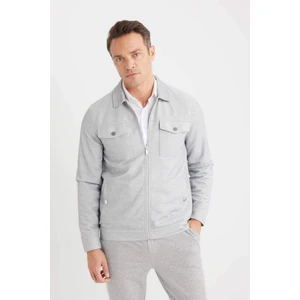 Slim Fit Dar Kesim Astarlı Fermuarlı Cepli Mevsimlik Baharlık Mont D7533AX25SP