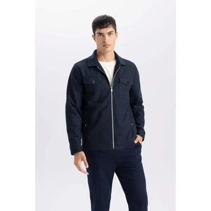 Slim Fit Dar Kesim Polo Yaka Fermuarlı Mevsimlik Baharlık Mont D7533AX25SP
