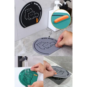 Banyo ve Mutfak Lavabo Koku Önleyici Gider Koruyucu Silikon Sızdırmaz Ped Kahverengi