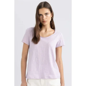 Regular Fit V Yaka Basic Kısa Kollu Tişört K1508AZ24SM