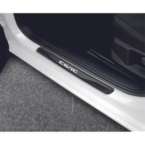Honda Civic 2015-2021 Modeller New Karbon Kapı Eşiği 4 Parça Yazılı