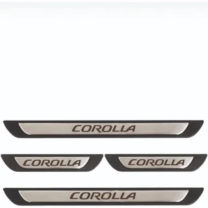 Toyota Corolla 2019 Modeller Old Krom Kapı Eşiği 4 Parça Paslanmaz Çelik