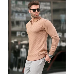 Bisküvi Fermuarlı Erkek Triko Kazak 6824