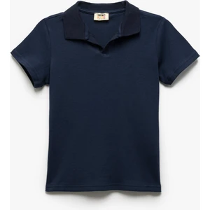 Pamuklu Kısa Kollu Basic Polo Yaka Tişört