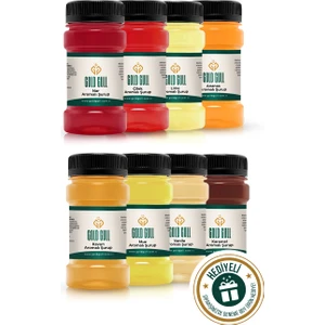 Gold Gull Kavun, Nar, Lime, Çilek, Ananas, Muz, Karamel, Vanilya Aromalı Kahve & Meyve Şurupları 8 x 80 ml
